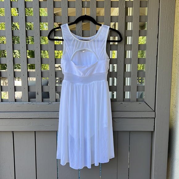 Mesh Wrap Leotard Dance Dress - Picture 2 of 6